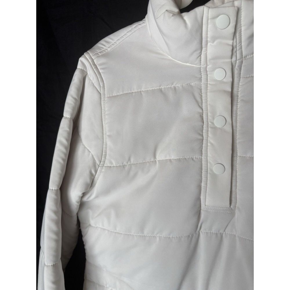 Avalanche‎ Ivory Quilted Pullover Jacket Size Medium 1/2 Snap Outdoor Hiking - Picture 3 of 11
